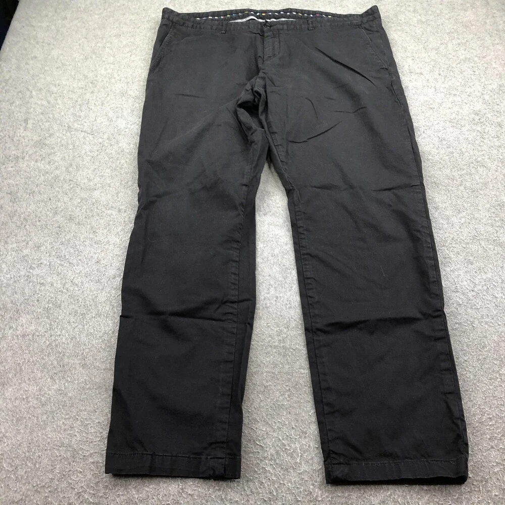 Paul & Shark Yachting Pants Mens 40 Black Chino Straight Stretch Casual Italy